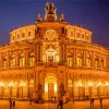 Semperoper Dresden At Night Paint by number