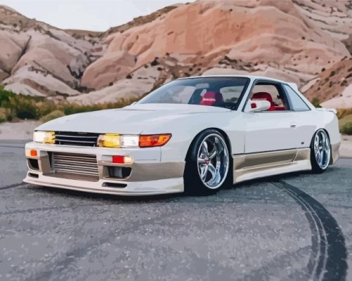 Silvia S13 White Car paint by number