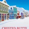 Snowy Crested Butte Poster paint by number