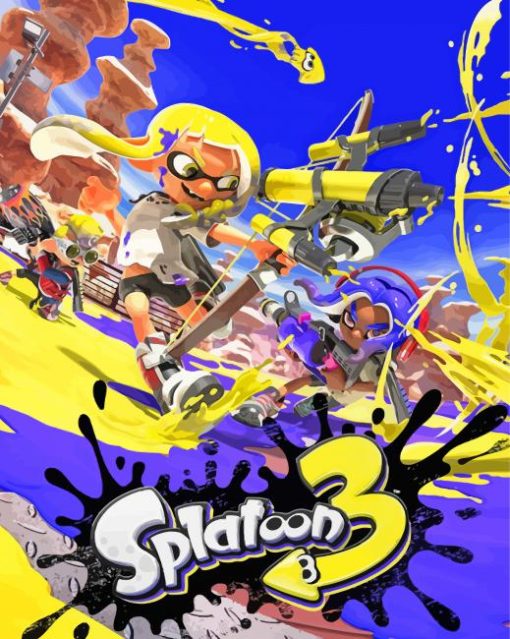 Splatoon 3 Video Game paint by number