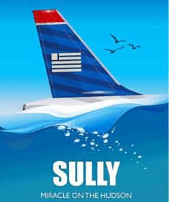 Sully Miracle On The Hudson Poster paint by number