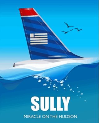 Sully Miracle On The Hudson Poster paint by number