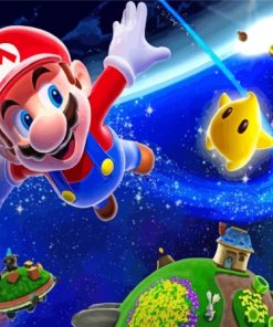 Super Mario Galaxy paint by number