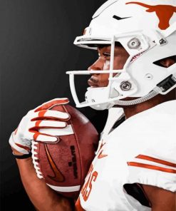 Texas Longhorns Football Player Side Profile Paint by number