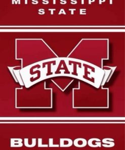 The MSU Bulldogs Football Logo Paint by number