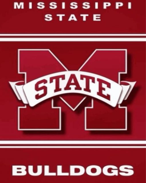 The MSU Bulldogs Football Logo Paint by number