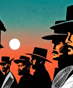 The Magnificent Seven Illustration paint by number