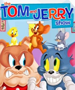 Tom And Jerry And Dog Show paint by number