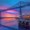 Transporter Bridge Sunset paint by number