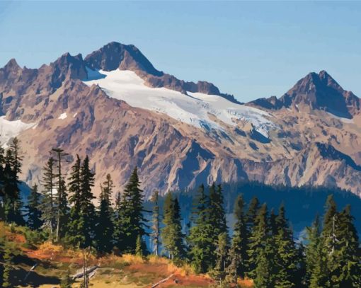 Twin Sisters Mountains Paint by number