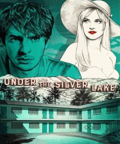 Under The Silver Lake Poster Illustration paint by number