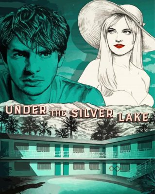 Under The Silver Lake Poster Illustration paint by number