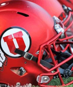 Utah Utes Helmet paint by number