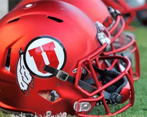 Utah Utes Helmet paint by number