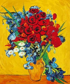 Van Gogh Poppy Flowers Vase paint by number