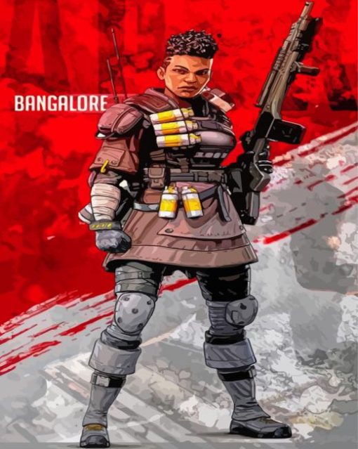 Video Game Apex Legends Bangalore Poster paint by number