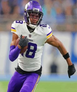 Vikings Justin Jefferson paint by number