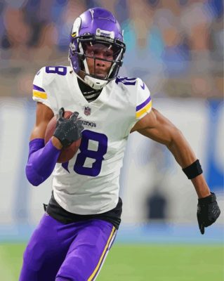 Vikings Justin Jefferson paint by number