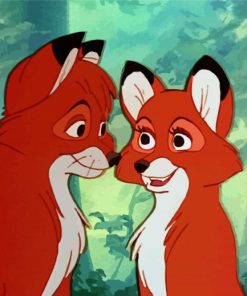 Vixey The Fox And The Hound Paint by number