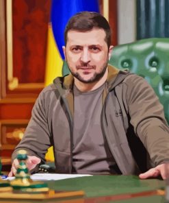 Volodymyr Zelenskyy paint by number