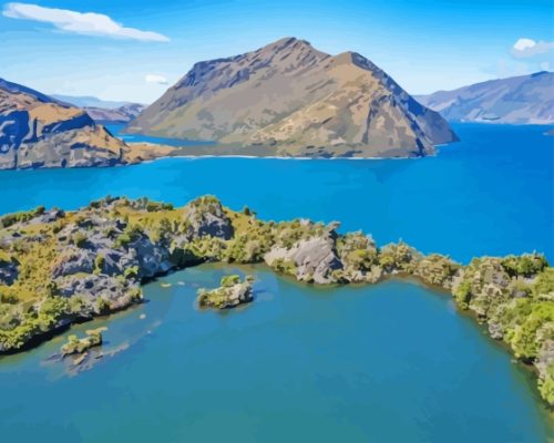 Wanaka Lake View paint by number