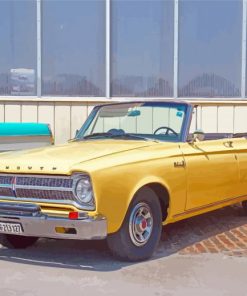 Yellow Plymouth Belvedere paint by number