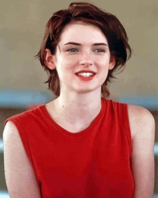 Young Winona Ryder paint by number