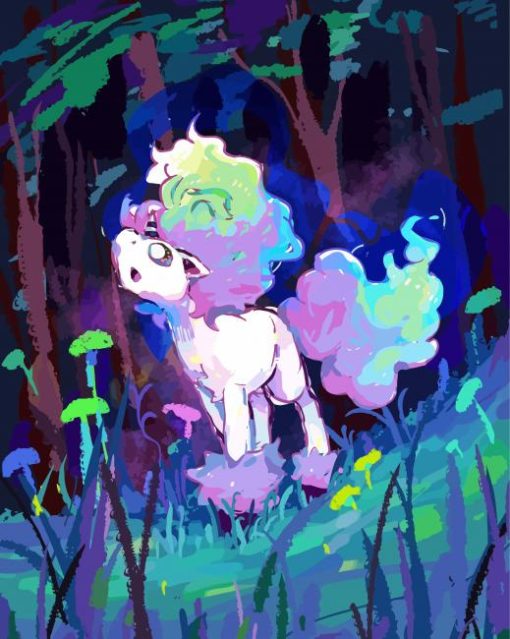 Abstract Pokemon Unicorn paint by number