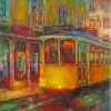 Abstract Yellow Streetcar Paint by number