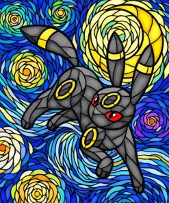 Abstract Starry Night Pokemon Character paint by number