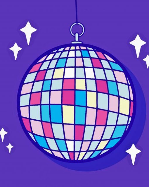 Aestetic Disco Ball paint by number