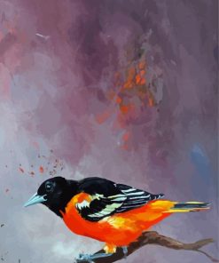 Aesthetic Baltimore Oriole paint by number