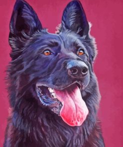 Aesthetic Black Shepherd paint by number