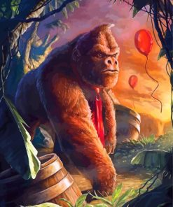 Aesthetic Donkey Kong paint by number