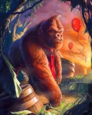 Aesthetic Donkey Kong paint by number