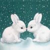 Aesthetic Rabbits In Snow paint by number