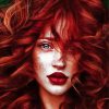 Aesthetic Red Haired Woman paint by number