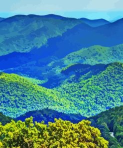 Appalachian Mountains North Georgia Usa paint by number