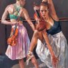 Ballerinas And Violin Paint by number