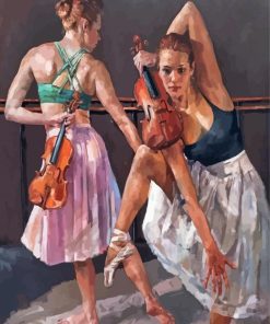 Ballerinas And Violin Paint by number