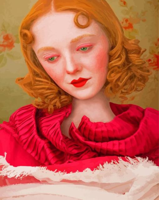 Beautiful Vintage Lady Ray Caesar Paint by number