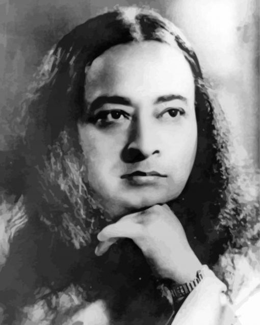 Black And White Paramahansa Yogananda paint by number