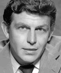 Black And White Andy Griffith paint by number