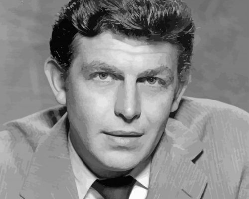 Black And White Andy Griffith paint by number