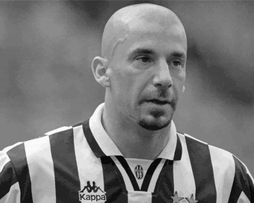 Black And White Gianluca Vialli Paint by number