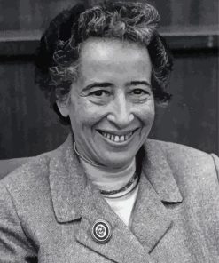 Black And White Hannah Arendt paint by number