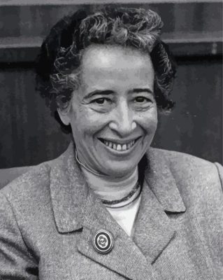 Black And White Hannah Arendt paint by number