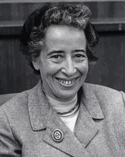 Black And White Hannah Arendt paint by number