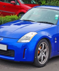 Blue Nissan 350z Paint by number