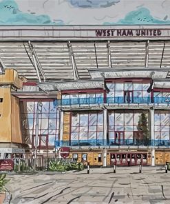 Boleyn Ground Stadium Art paint by number